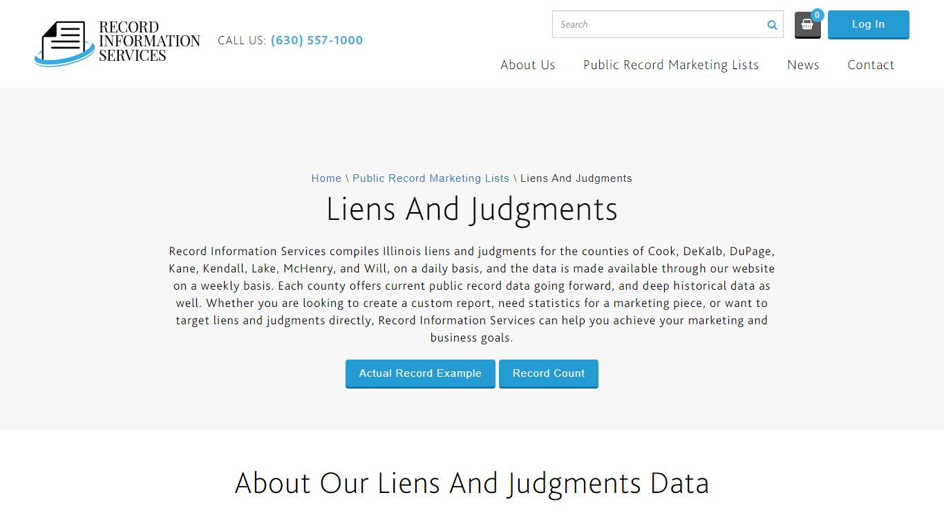 Liens and Judgments | Record Information Services